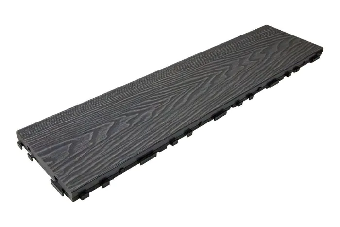 Terrassendielen Stecksystem WPC – Farbe: grau, Breite: 150 mm, Länge: 600 mm, Höhe: 22 mm