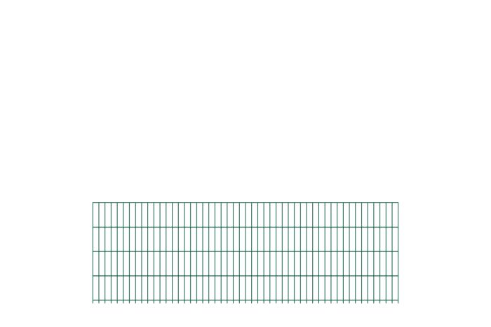 Doppelstabmattenzaun David 6/5/6 mm - Ausführung: grün beschichtet, Höhe: 83 cm, Länge: 251 cm