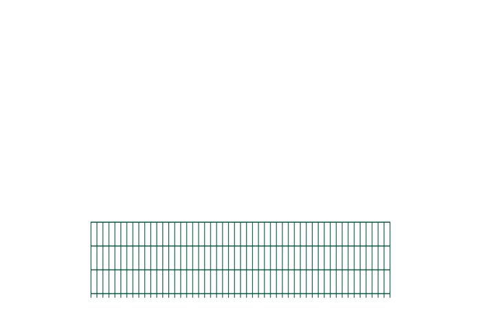 Doppelstabmattenzaun Goliath 8/6/8 mm - Ausführung: grün beschichtet, Höhe: 63 cm, Länge: 251 cm