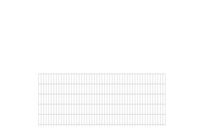 Doppelstabmattenzaun Goliath 8/6/8 mm - Ausführung: verzinkt, Höhe: 103 cm, Länge: 251 cm