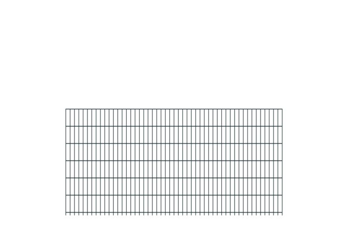 Doppelstabmattenzaun Goliath 8/6/8 mm - Ausführung: anthrazit beschichtet, Höhe: 123 cm, Länge: 251 cm