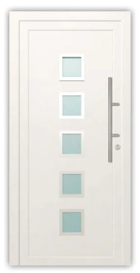 Aluminiumtür Mod. Alu Star 1 weiß - 1100 x 2100 mm (B x H), Anschlag: innen rechts - DIN rechts