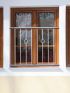 Fenstergitter Paris in Edelstahl, vormontiert - Breite: 120 - 132 cm, Höhe: 100 cm
