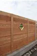 Sichtschutzwand Lärchenholz Katrina Starterset - Ausführung: zum Einbetonieren, Zaunhöhe: 260 cm, Länge: 400 cm