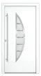Aluminiumtür Mod. Luna - 1100 x 2100 mm (B x H) - Farbe: weiß, Anschlag: DIN-links