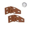 Alu Zauntragprofilhalter Winkel Set beweglich - Farbe: braun, Stück: 2