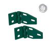 Alu Zauntragprofilhalter Winkel Set beweglich - Farbe: grün, Stück: 2