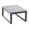 Beistelltisch Lissabon aus Aluminium - Farbe: graualuminium, Maße: 690  x 500 x 320 mm
