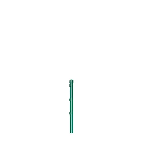 Zaunpfosten Mod. Dingo - Ø: 34 mm, für Zaunhöhe: 100 cm, Pfostenlänge: 119,50 cm, Ausführung: grün beschichtet, Anwendung: für Fußplatte & Erdspitze