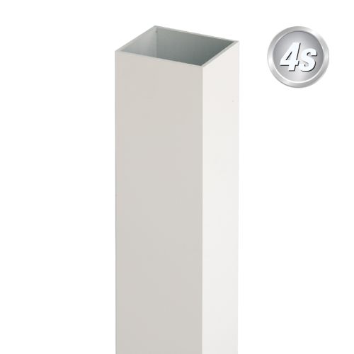Alu Anfangs- oder Endpfosten 100 x 100 x 4 mm - Länge: 200 cm, Farbe: grau