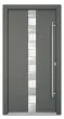 Aluminiumtür Mod. Jupiter - 1100 x 2100 mm (B x H) - Farbe: anthrazit, Anschlag: DIN-rechts