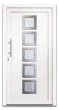 Aluminiumtür Mod. Quinto - 1100 x 2100 mm (B x H) - Farbe: weiß, Anschlag: DIN-links