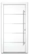 Aluminiumtür Mod. Saturn - 1100 x 2100 mm (B x H) - Farbe: weiß, Anschlag: DIN-rechts