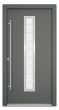 Aluminiumtür Mod. Venus - 1100 x 2100 mm (B x H) - Farbe: anthrazit, Anschlag: DIN-links