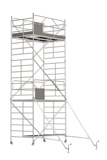 Alu-Fahrgerüst 2. Wahl, Breite: 1,50 m, Länge: 2,50 m - Gerüsth.: 7,60 m