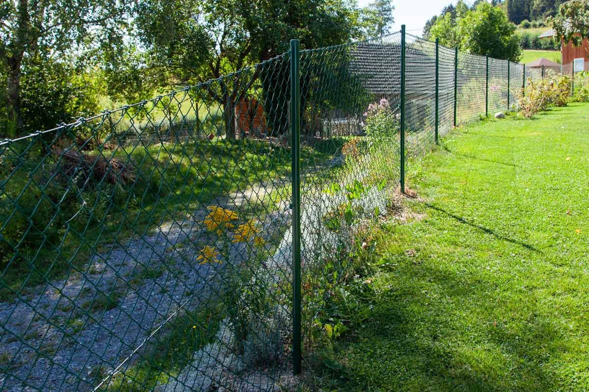 25 Meter Maschendrahtzaun KomplettSet Dingo Farbe grün, Höhe 100