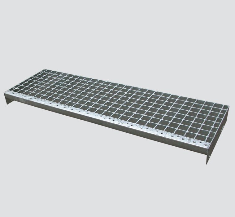 Gitterroststufe, Metallstufe, Treppenstufe 500 x 240mm, 30x30 mm