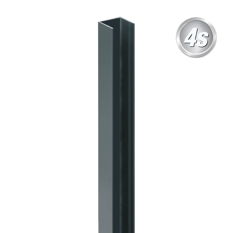 Alu U-Profil - Bausatz Manchester, Farbe: anthrazit, Länge in cm: 200