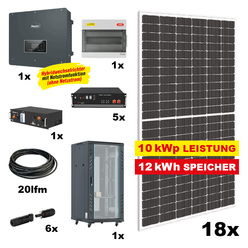 Photovoltaik POWER ULTRA 5 Komplettanlage Gesamtleistung 10 kWp, Speicher 12 kWh Photovoltaik POWER ULTRA 5 Komplettanlage Gesamtleistung 10 kWp, Speicher 12 kWh