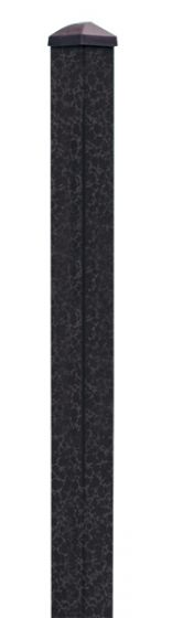 Zaunpfosten Mod. U antik - Farbe: antik schwarz, für Zaunhöhe: 83 / 90 cm, Länge: 90 cm