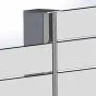 Alu U-Profil stirnseitige Montage für 44 mm Profile, Ausführung: Mittelsteher - Farbe: weiß, Länge: 100 cm