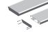 Aluminiumstufe rutschhemmend inkl. 2 Deckel und Schrauben - Ausführung: Natur, Breite: 800 mm, Tiefe: 270 mm