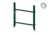 Alu Türrahmen 1-flügelig ohne Füllung (Profil: 63 mm) - Flügelhöhe: 900-1500 mm, Anschlag: links, Farbe: grün