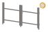 Alu Türrahmen 2-flügelig ohne Füllung (Profil: 85 mm) - Türhöhe: 940-1500 mm, Anschlag: links, Farbe: dunkelgrau 5S