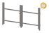 Alu Türrahmen 2-flügelig ohne Füllung (Profil: 63 mm) - Türhöhe: 940-1500 mm, Anschlag: rechts, Farbe: dunkelgrau 5S