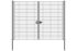Drahtgittertor 2-flügelig, Durchgangslichte: 264 cm, Gesamtbreite inkl. Pfosten: 276 cm - Ausführung: verzinkt, Höhe: 203 cm