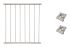 Fenstergitter Classic in Edelstahl, vormontiert - Breite: 110 - 122 cm, Höhe: 100 cm