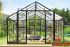 Gewächshaus Rosmarin PRO - Farbe: schwarz, Ausführung: Echtglas 4 mm, Länge: 2780 mm, Breite: 3540 mm, Höhe: 2670 mm