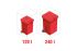Mülltonnenbox 2-flügelig - Farbe: graualuminium, Breite: 132 cm, Höhe: 116 cm, Tiefe: 80 cm