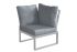 Loungemöbel Lissabon Set 4-teilig - Farbe: graualuminium