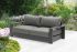 Loungesofa 3-Sitzer London aus Aluminium - Farbe: anthrazit, Maße: 2150 x 840 x 670 mm