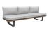 Mulitfunktionsofa New York aus Aluminium - Aluminiumfarbe: anthrazit, Stofffarbe: hellgrau, Maße: 2100 x 730 x 705 mm