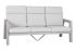 Loungesofa 3-Sitzer Verona aus Aluminium - Farbe: graualuminium, Breite: 1940 mm, Tiefe: 876 mm, Höhe: 965 mm, Sitzhöhe: 330 mm