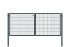 Rohrrahmentor Basic 2-flügelig - Ausführung: anthrazit beschichtet, Höhe: 123 cm, Durchgangslichte: ca. 283 cm