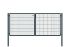 Rohrrahmentor Basic 2-flügelig - Ausführung: anthrazit beschichtet, Höhe: 123 cm, Durchgangslichte: ca. 283 cm