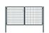 Rohrrahmentor Basic 2-flügelig - Ausführung: anthrazit beschichtet, Höhe: 143 cm, Durchgangslichte: ca. 283 cm