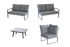 Loungemöbel Lissabon Set 4-teilig - Farbe: graualuminium