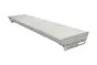 Aluminiumstufe rutschhemmend inkl. 2 Deckel & 2 Winkel und Schrauben - Ausführung: Edelstahloptik, Breite: 1000 mm, Tiefe: 270 mm