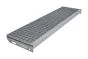 Gitterrost-Stufen 30 x 30 mm, feuerverzinkt, rutschhemmend - Breite: 1100 mm, Tiefe: 305 mm
