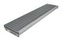 Gitterrost-Stufen 30 x 30 mm, feuerverzinkt, rutschhemmend - Breite: 1200 mm, Tiefe: 270 mm