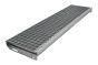 Gitterrost-Stufen 30 x 30 mm, feuerverzinkt, rutschhemmend - Breite: 1200 mm, Tiefe: 305 mm