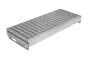 Gitterrost-Stufen 30 x 30 mm, feuerverzinkt, rutschhemmend - Breite: 600 mm, Tiefe: 240 mm