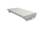 Aluminiumstufe rutschhemmend inkl. 2 Deckel & 2 Winkel und Schrauben - Ausführung: Edelstahloptik, Breite: 600 mm, Tiefe: 270 mm