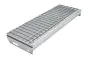 Gitterrost-Stufen 30 x 30 mm, feuerverzinkt, rutschhemmend - Breite: 700 mm, Tiefe: 240 mm