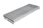 Gitterrost-Stufen 30 x 30 mm, feuerverzinkt, rutschhemmend - Breite: 700 mm, Tiefe: 270 mm
