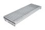Gitterrost-Stufen 30 x 30 mm, feuerverzinkt, rutschhemmend - Breite: 800 mm, Tiefe: 270 mm